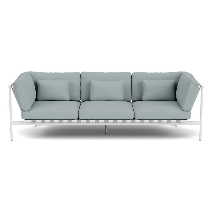 Around Deep Seating Triple Module by Barlow Tyrie – Aluminium Arms / Arctic White, white background
