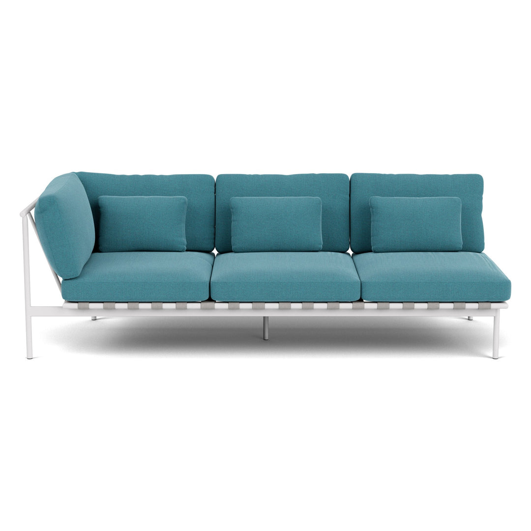 Around Deep Seating Triple Module by Barlow Tyrie – Aluminium Left Arm / Arctic White