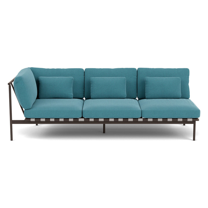 Around Deep Seating Triple Module by Barlow Tyrie – Aluminium Left Arm / Forge Grey