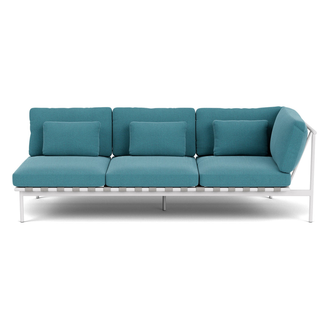 Around Deep Seating Triple Module by Barlow Tyrie – Aluminium Right Arm / Arctic White