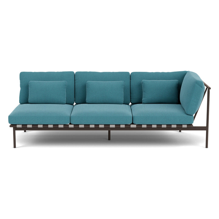 Around Deep Seating Triple Module by Barlow Tyrie – Aluminium Right Arm / Forge Grey