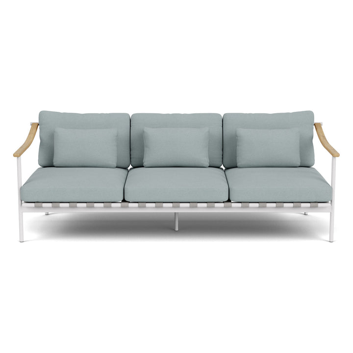 Around Deep Seating Triple Module by Barlow Tyrie – Teak Arms / Arctic White