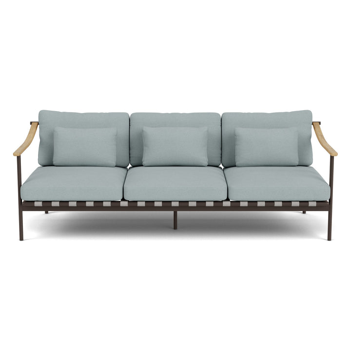 Around Deep Seating Triple Module by Barlow Tyrie – Teak Arms / Forge Grey