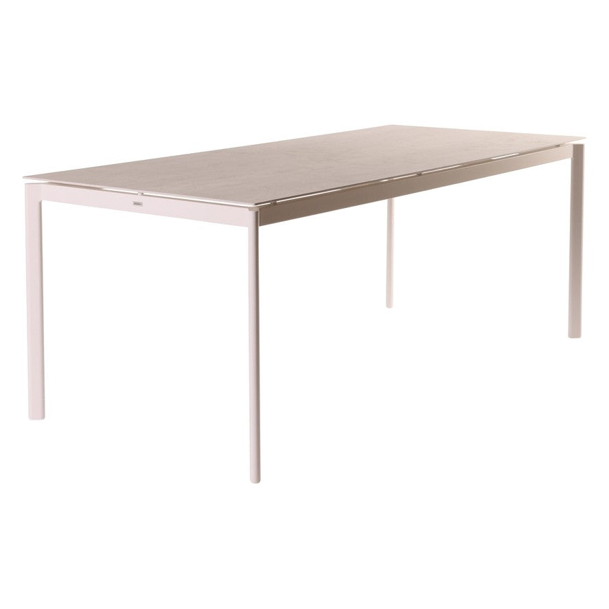 Around Dining Table 200 by Barlow Tyrie – Arctic White / Frost Ceramic, white background