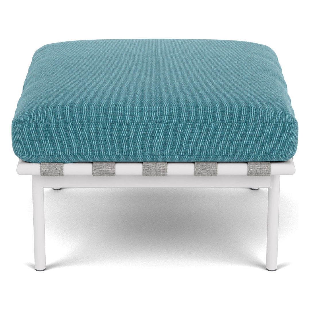 Around Ottoman by Barlow Tyrie – Arctic White, white background
