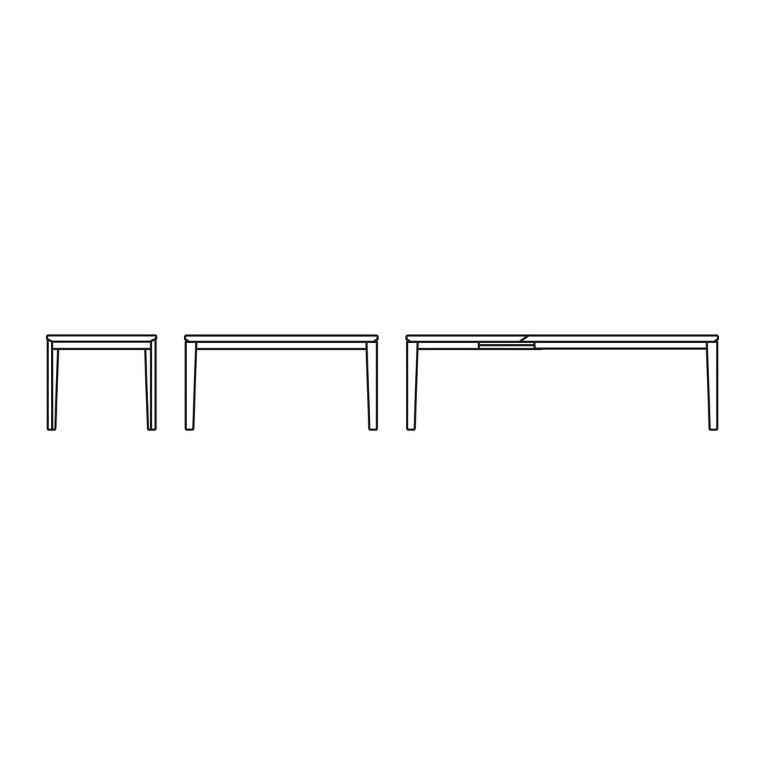 Artic Extendable Dining Table by Connubia line drawing
