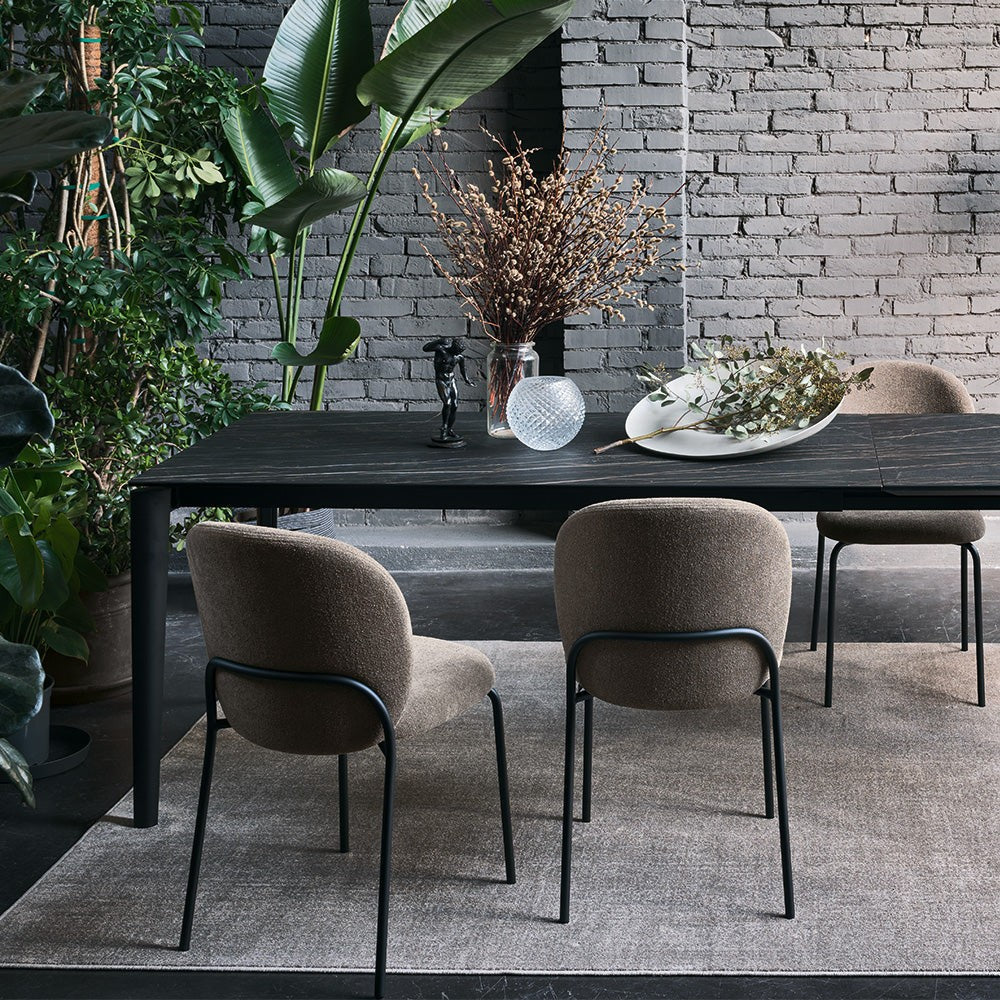Artic Fast Extendable Dining Table by Connubia in a styled interior