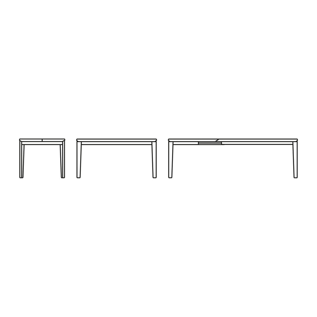 Artic Fast Extendable Dining Table by Connubia line drawing