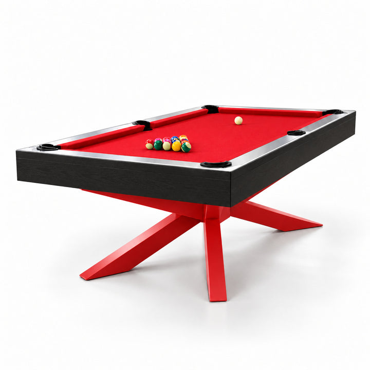 Asbury pool table - Racing Red &amp; Black 