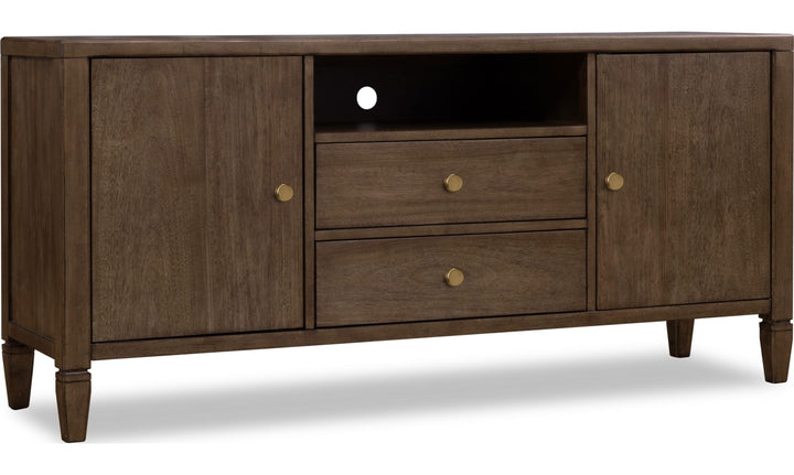 Ascott 64" Media Console in Pecan Pie — product view on a white background