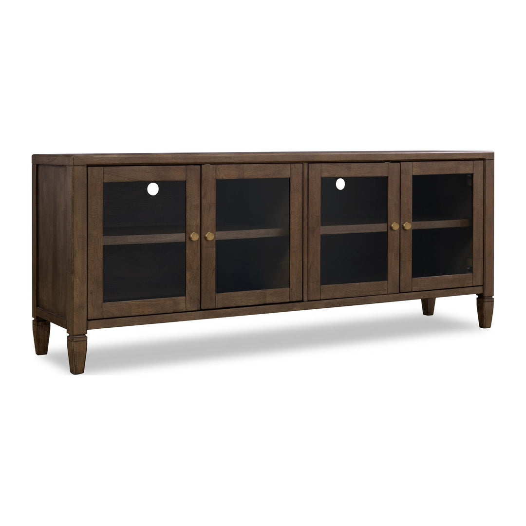 Ascott 74" Media Console by Modus in Pecan Pie — product view on a white background