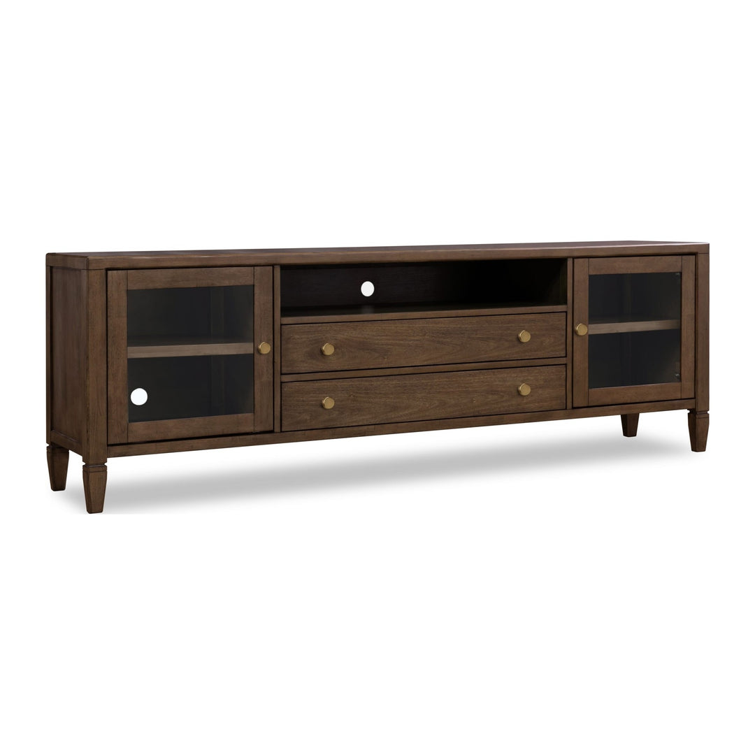 Ascott 84" Media Console by Modus in Pecan Pie — product view on a white background