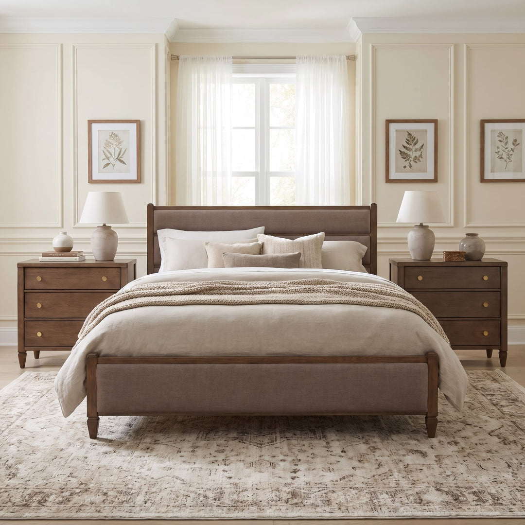 Ascott Bachelor Chest in Pecan Pie — in a bedroom setting