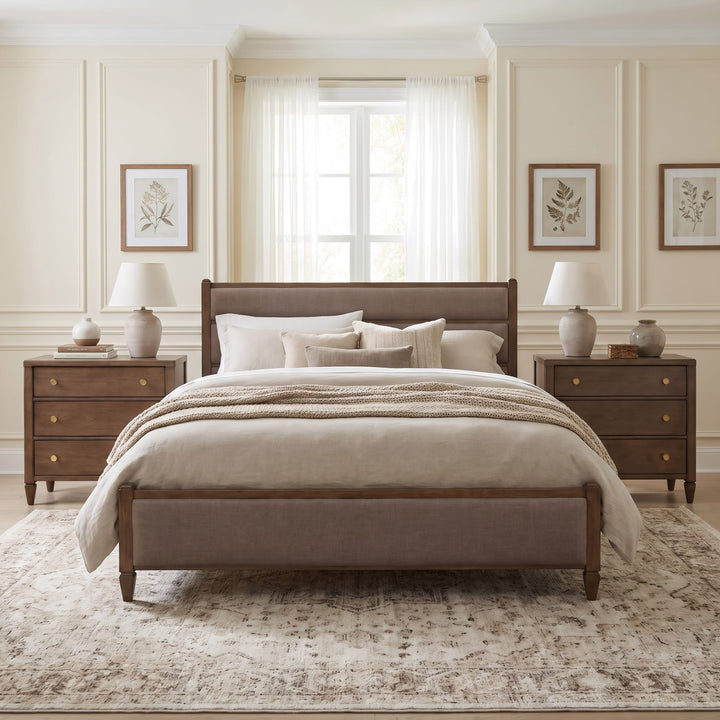 Ascott Bachelor Chest in Pecan Pie — in a bedroom setting