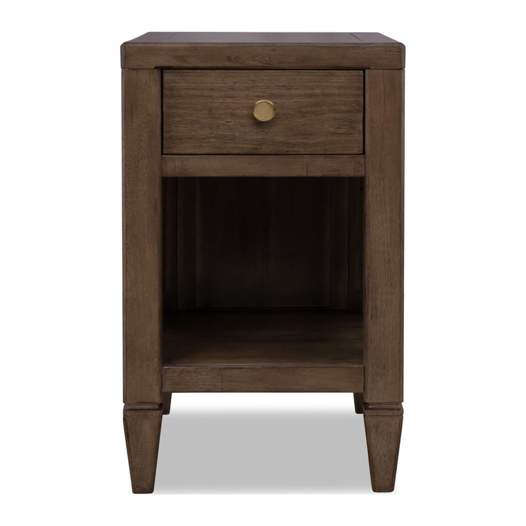 Ascott Chairside Table by Modus in Pecan Pie — product view on a white background