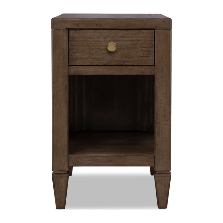 Ascott Chairside Table by Modus in Pecan Pie — product view on a white background