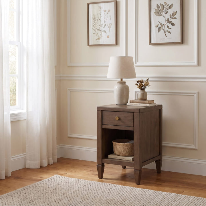 Ascott Chairside Table in Pecan Pie — lifestyle photo