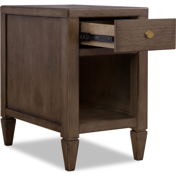 Ascott Chairside Table in Pecan Pie — product view on a white background
