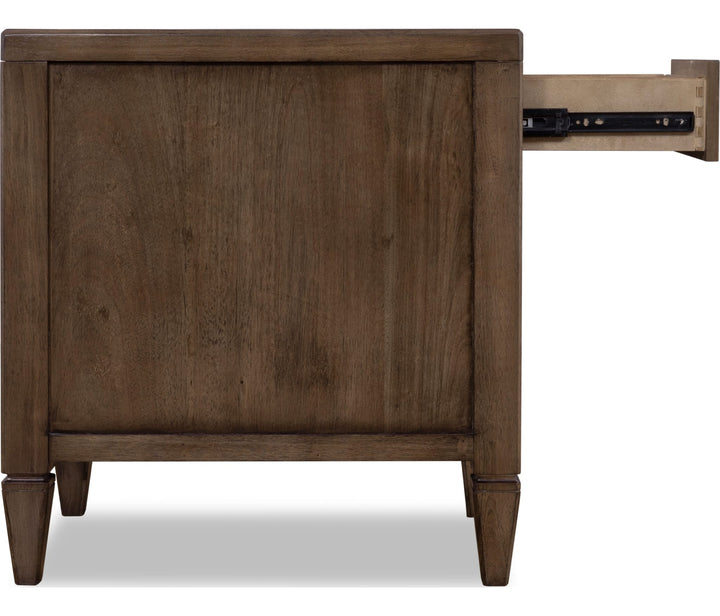Ascott Chairside Table in Pecan Pie — product view on a white background