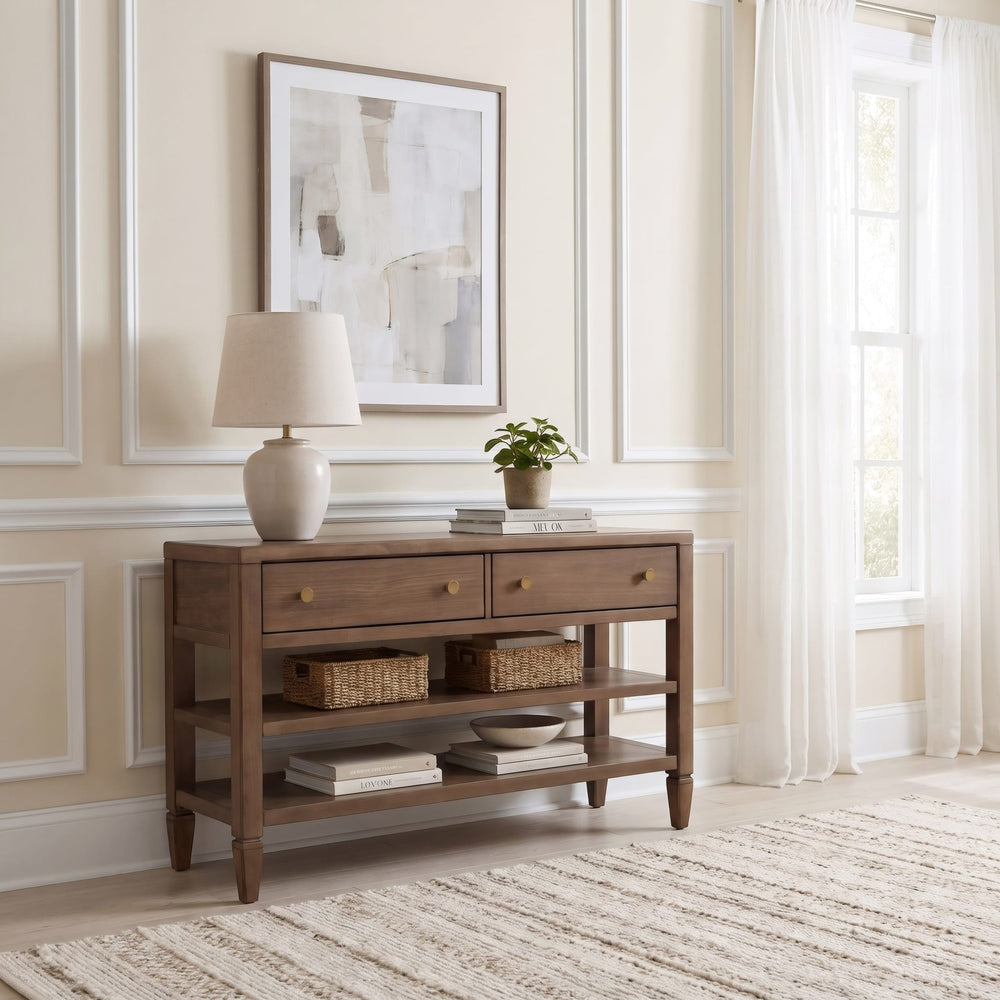 Ascott Console Table in Pecan Pie — lifestyle photo
