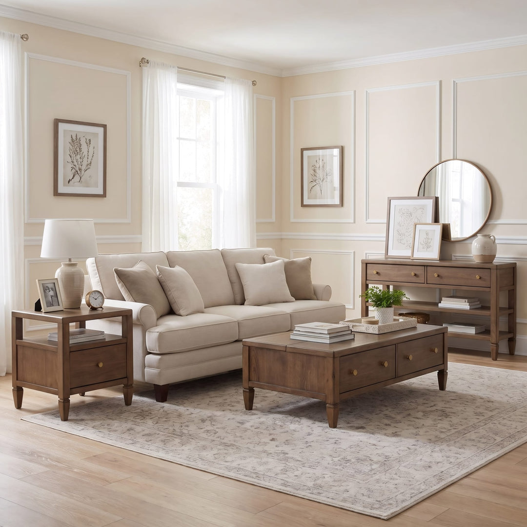 Ascott Console Table in Pecan Pie — lifestyle photo