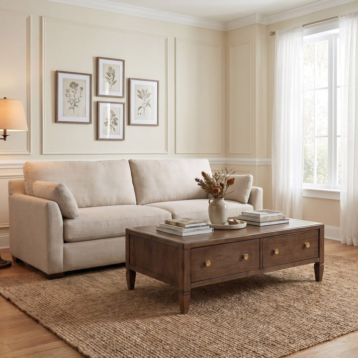 Ascott Rectangular Lift Top Coffee Table in Pecan Pie — lifestyle photo