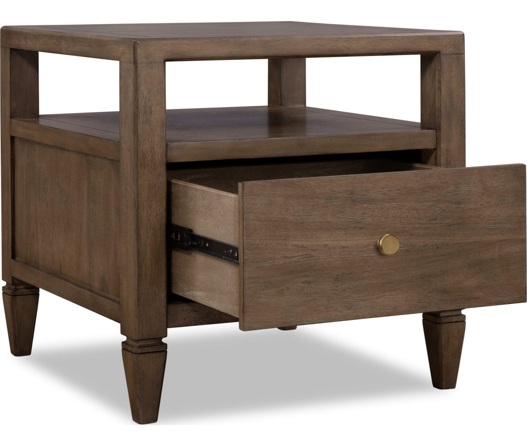 Ascott Side Table in Pecan Pie — product view on a white background