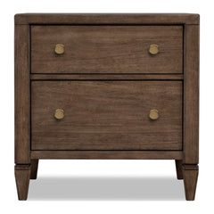 Ascott Two Drawer Nightstand by Modus in Pecan Pie — on a white background