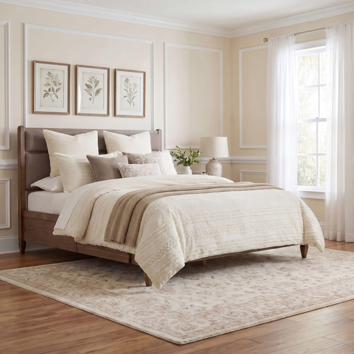 Ascott Upholstered Storage Bed styled in a bedroom