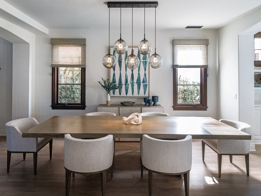 Aster Linear Pendant Chandelier by Hammerton Studio in a styled interior