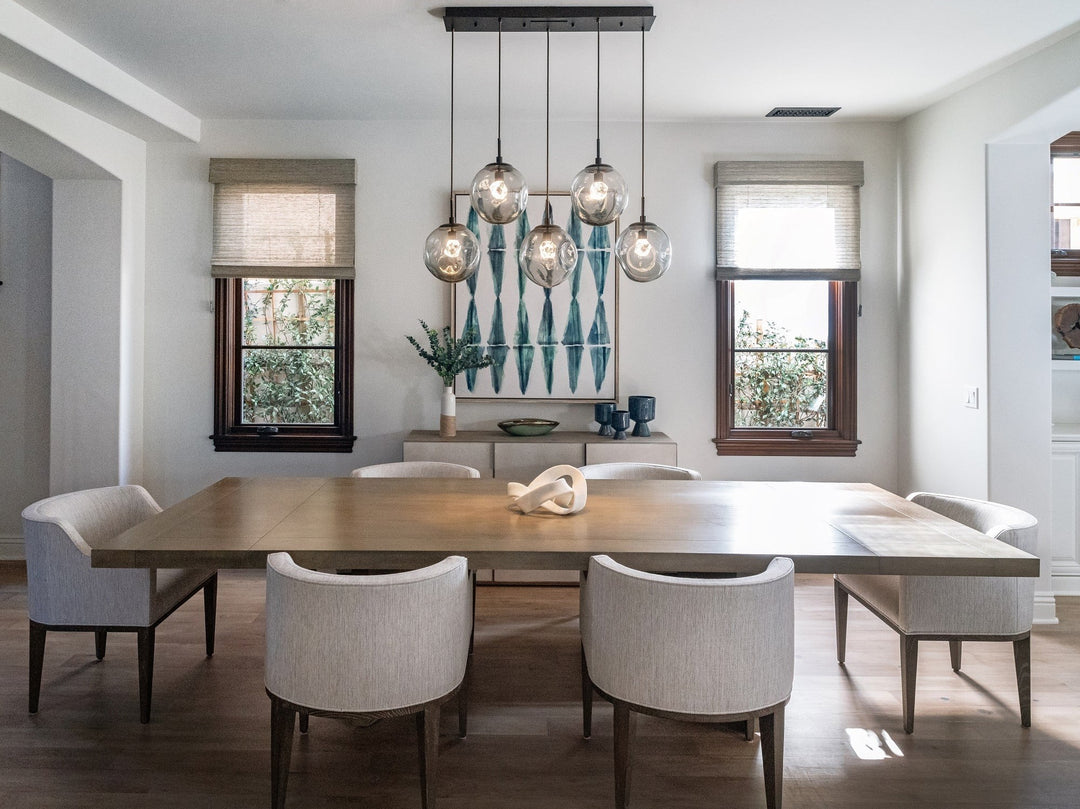 Aster Linear Pendant Chandelier by Hammerton Studio in a styled interior