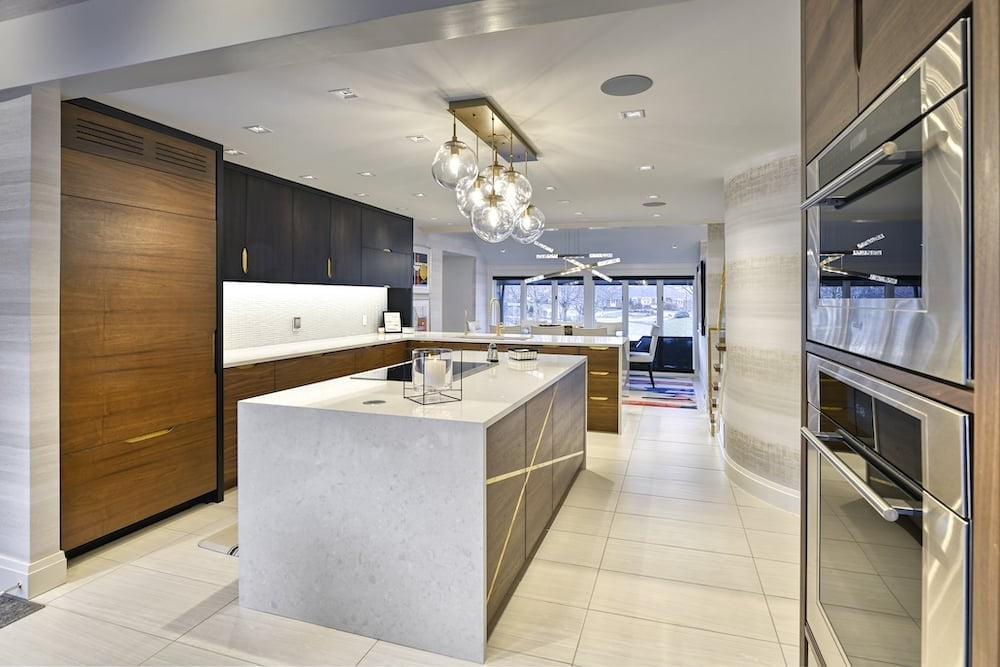 Aster Linear Pendant Chandelier by Hammerton Studio in a styled interior