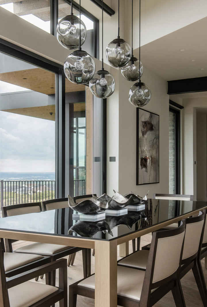 Aster Linear Pendant Chandelier by Hammerton Studio in a styled interior