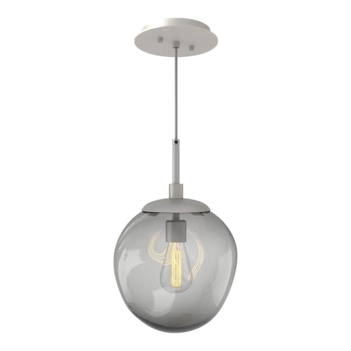 Aster Pendant by Hammerton Studio in Beige Silver with Smoke glass on adjustable cord (E26)