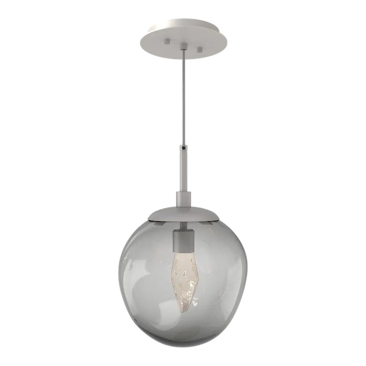 Aster Pendant by Hammerton Studio in Beige Silver with Smoke glass on adjustable cord (LED)