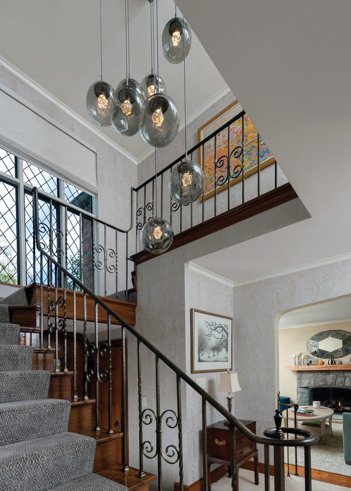 Aster Round Pendant Chandelier by Hammerton Studio in a styled interior
