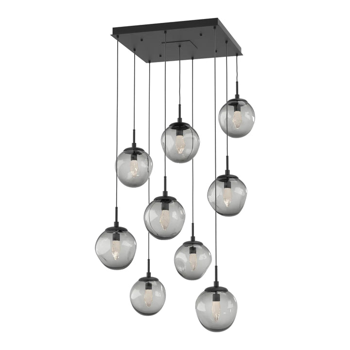 Aster Square Pendant Chandelier by Hammerton Studio with Geo inner glass
