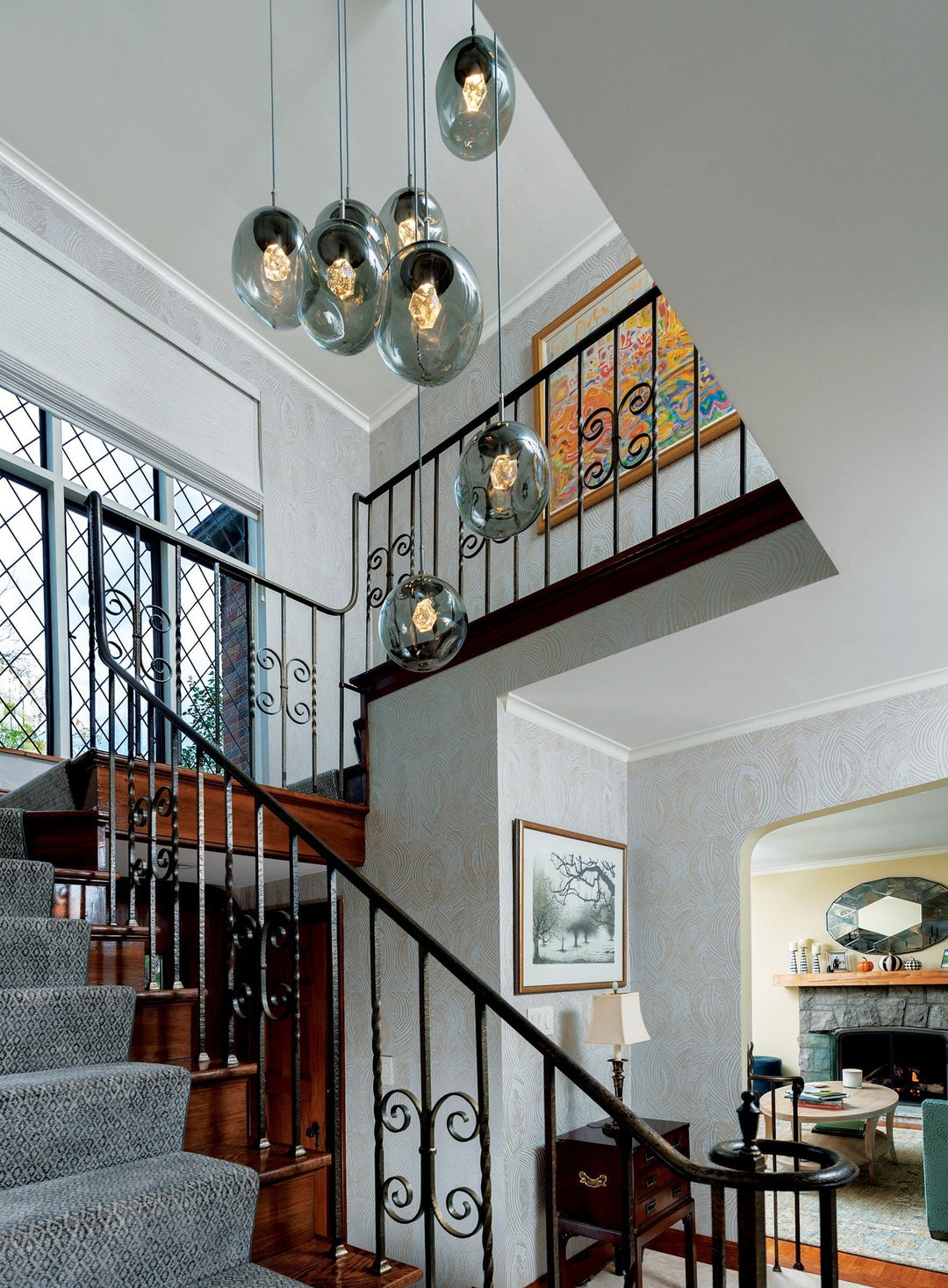 Aster Square Pendant Chandelier by Hammerton Studio in a styled interior