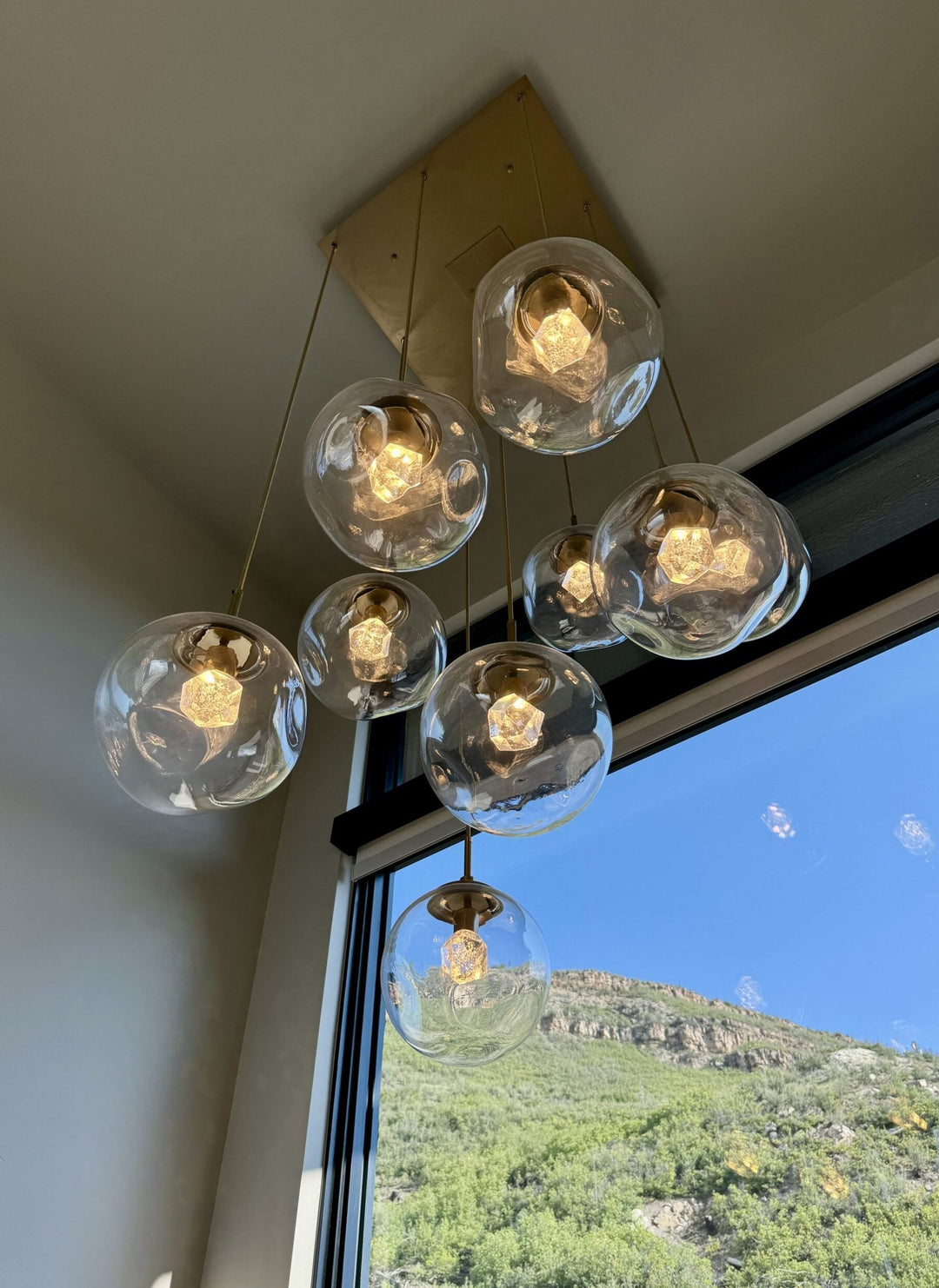 Aster Square Pendant Chandelier by Hammerton Studio in a styled interior