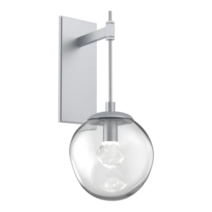Aster Tempo Sconce by Hammerton Studio in Classic Silver with Clear glass