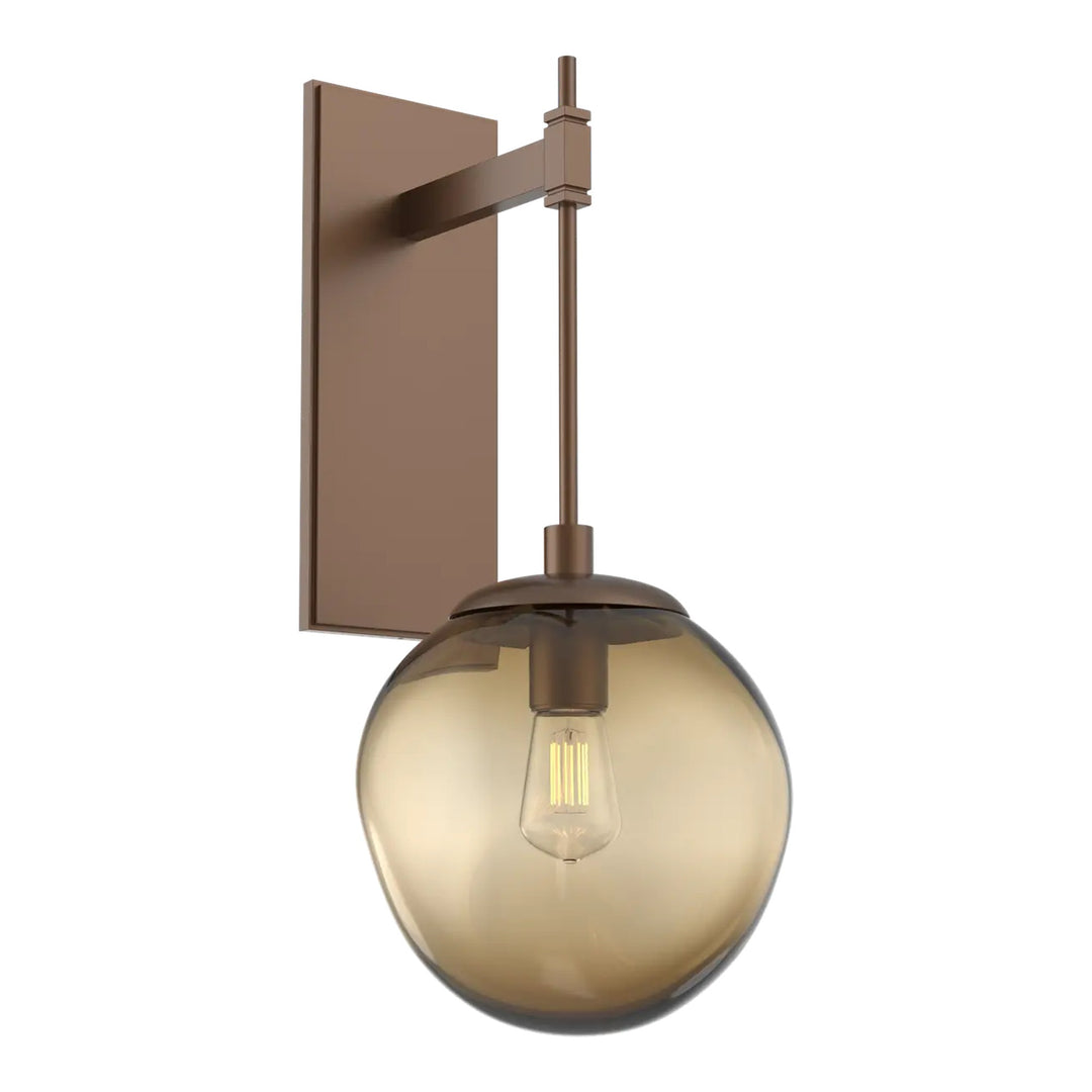 Aster Tempo Sconce by Hammerton Studio Incandescent in Burnished Bronze with Bronze glass (E26)