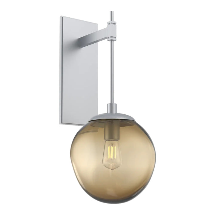Aster Tempo Sconce by Hammerton Studio Incandescent in Classic Silver with Bronze glass (E26)