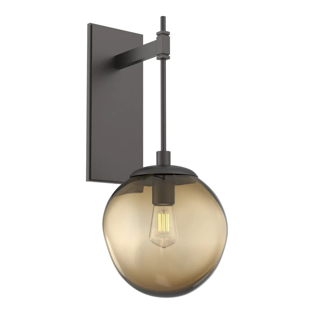 Aster Tempo Sconce by Hammerton Studio Incandescent in Graphite with Bronze glass (E26)
