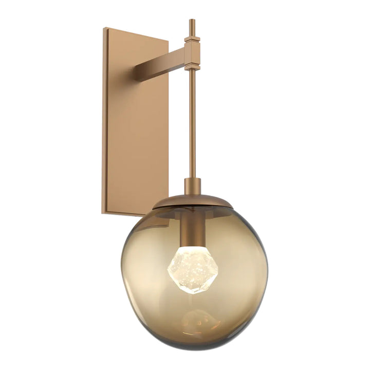Aster Tempo Sconce by Hammerton Studio LED in Novel Brass with Bronze glass (LED)