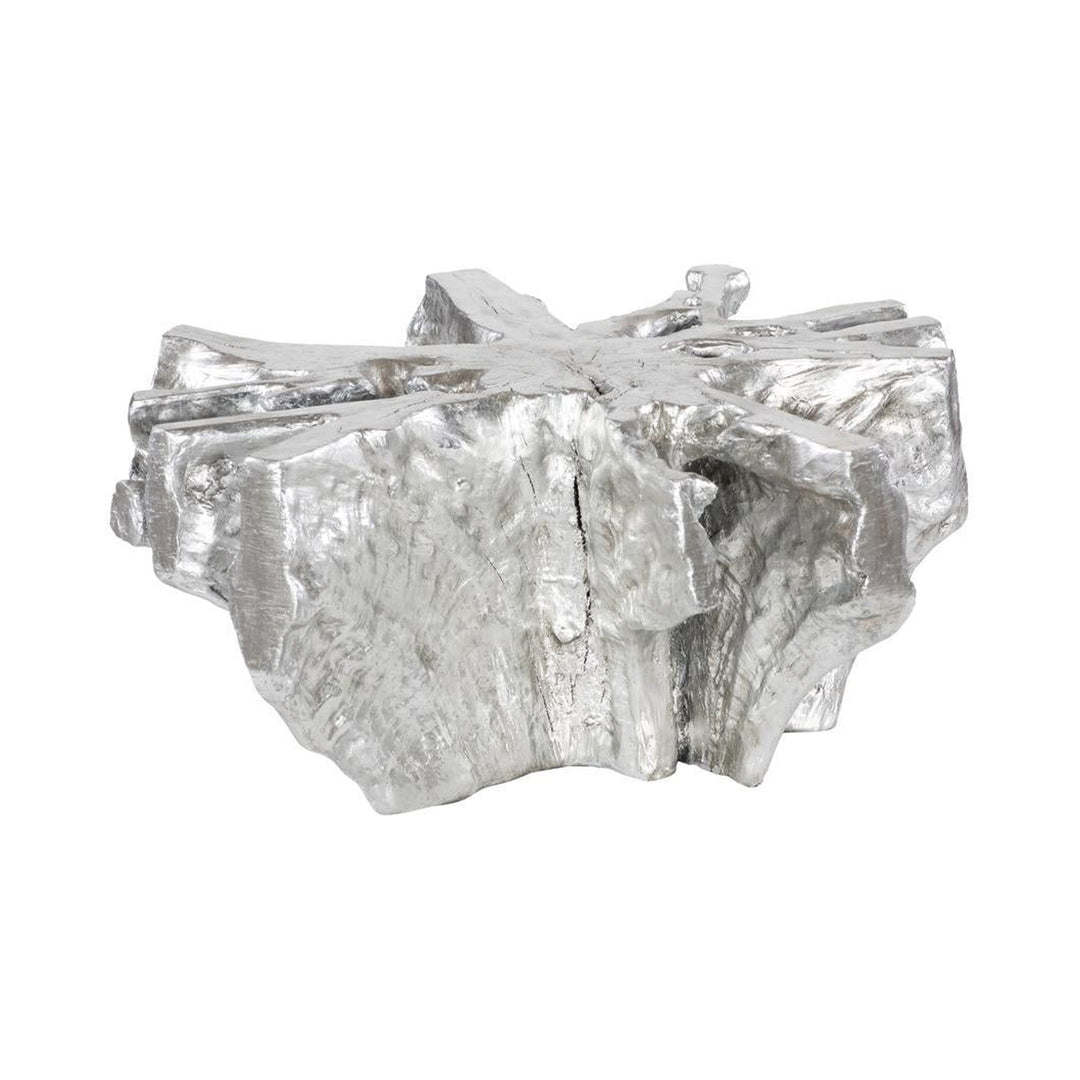 Asterisk Cast Root Coffee Table, Silver Leaf by Phillips Collection — centered product view