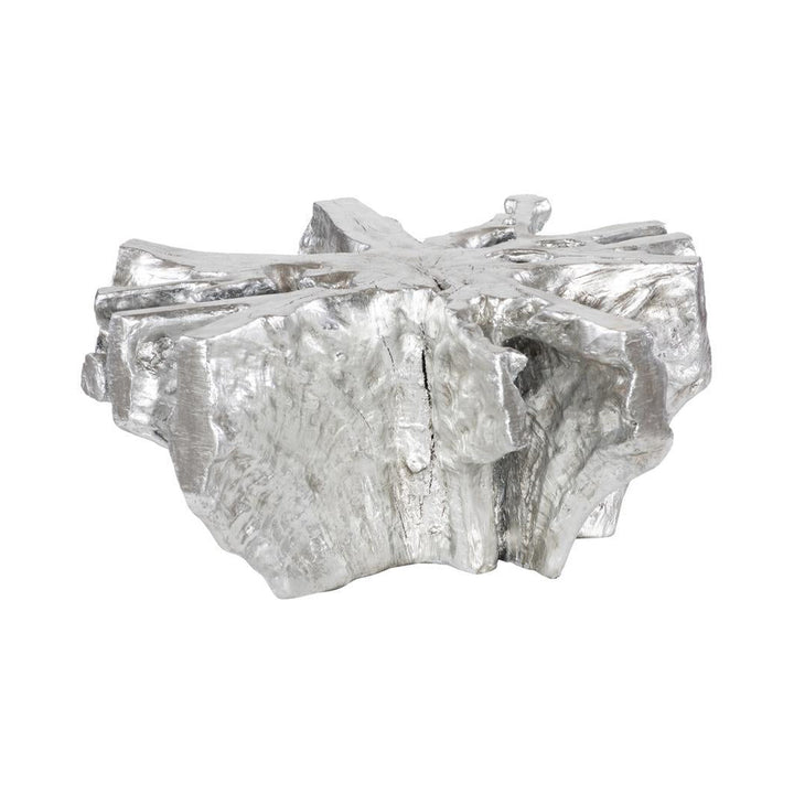 Asterisk Cast Root Coffee Table, Silver Leaf by Phillips Collection — centered product view