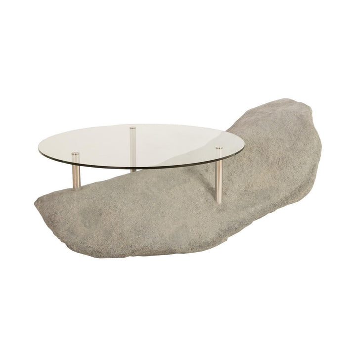 Asteroid Coffee Table, Gray Stone, Medium by Phillips Collection — centered product view