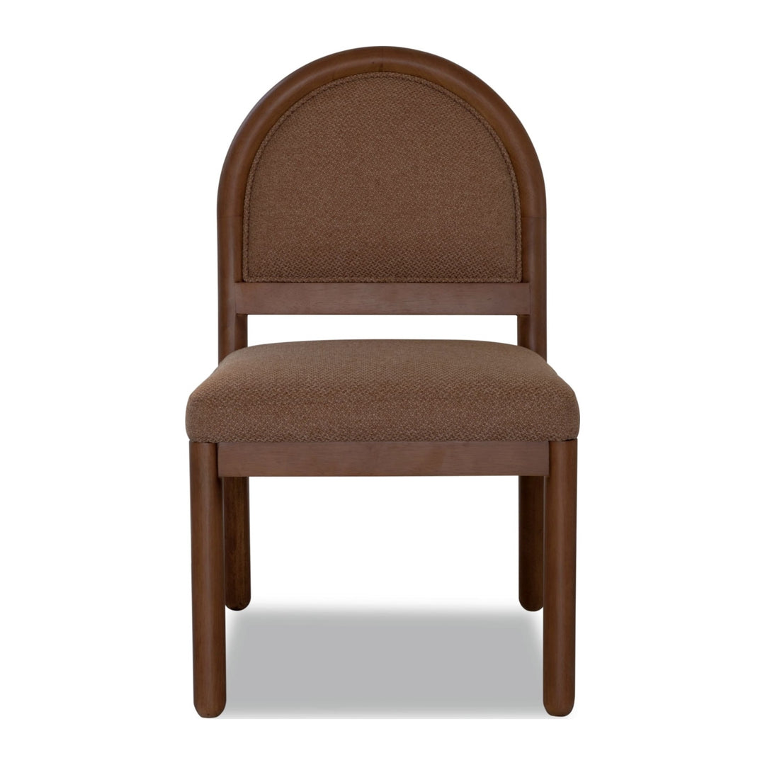 Astor Arc Back Dining Chair by Modus in Wheat Bread and Claystone — product view on a white background
