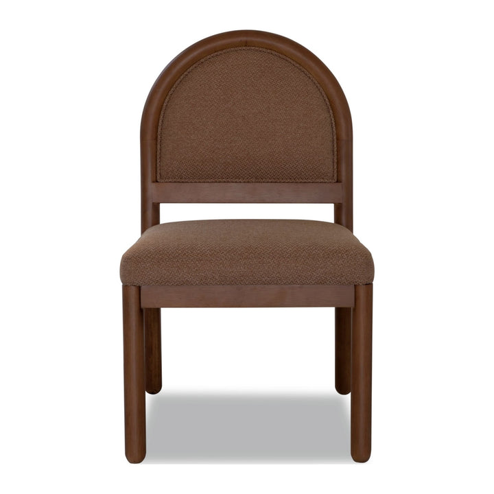 Astor Arc Back Dining Chair by Modus in Wheat Bread and Claystone — product view on a white background