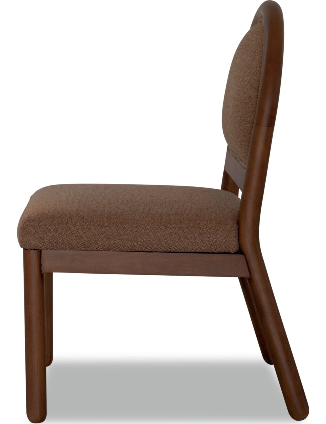 Astor Arc Back Dining Chair in Wheat Bread and Claystone — product view on a white background